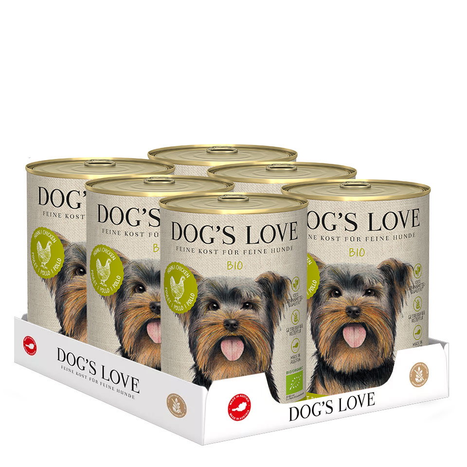 Premium Hunde-Nassfutter Bio Huhn kaufen | DOG'S LOVE