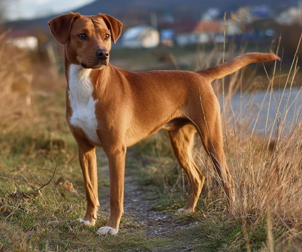 Hund wird mit einer Bürste gebürstet